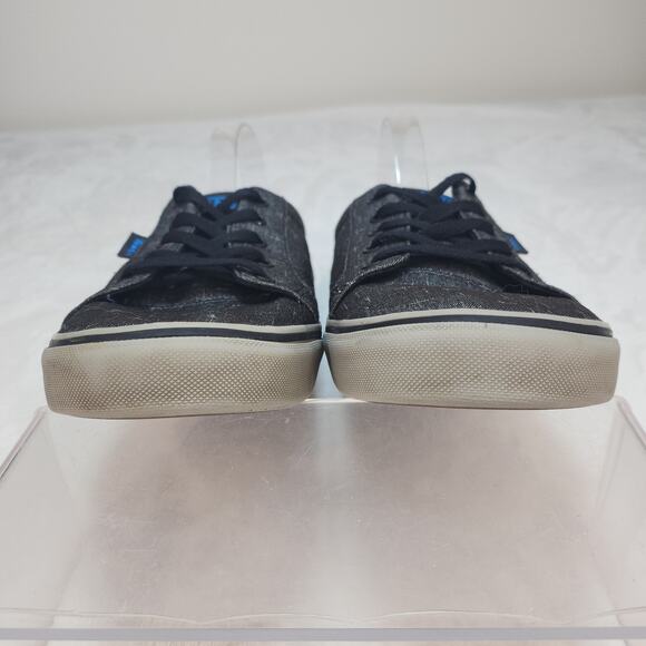 Vans Shoes Mens 12 Dark Gray Blue Black Fabric Low Tops Skater Grunge Preppy - Picture 6 of 13